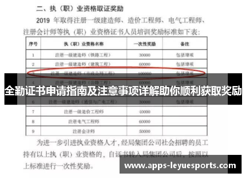 全勤证书申请指南及注意事项详解助你顺利获取奖励